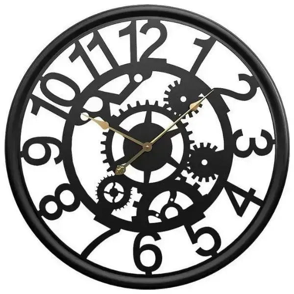 Horloge Industrielle <br> Noire Horloges Déco Murale Express