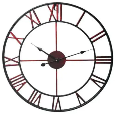 Horloge Industrielle <br> Rouge Horloges Déco Murale Express