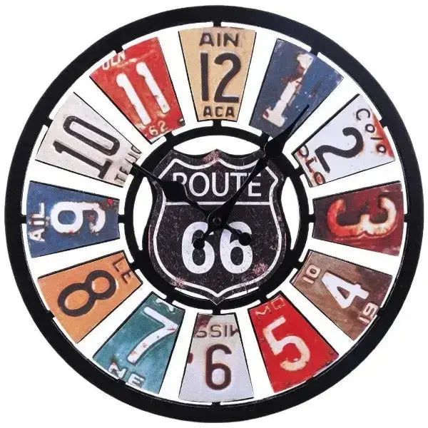 Horloge Industrielle <br> Route 66 Horloges Déco Murale Express