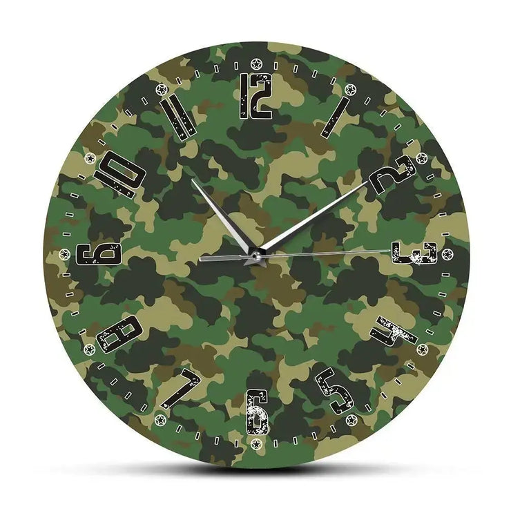 Horloge Murale Originale Camouflage Horloges Déco Murale Express