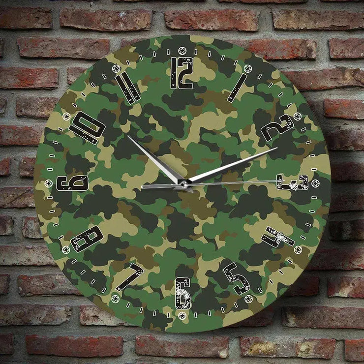 Horloge Murale Originale Camouflage Horloges Déco Murale Express