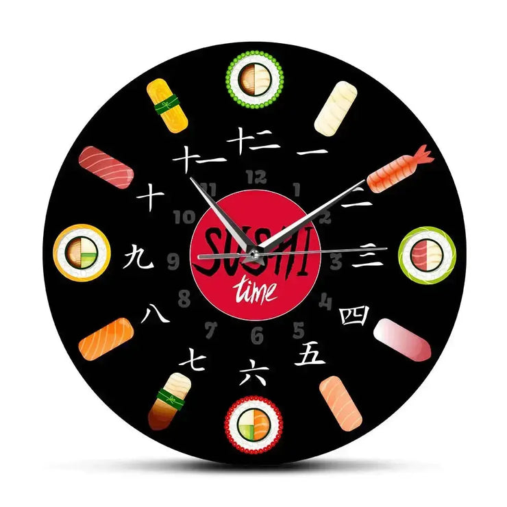 Horloge Murale Originale Sushi Time Horloges Déco Murale Express