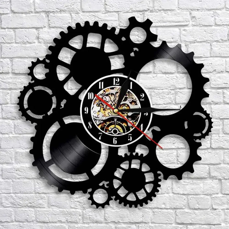 Horloge Murale Vinyle Design Industriel Horloges Déco Murale Express