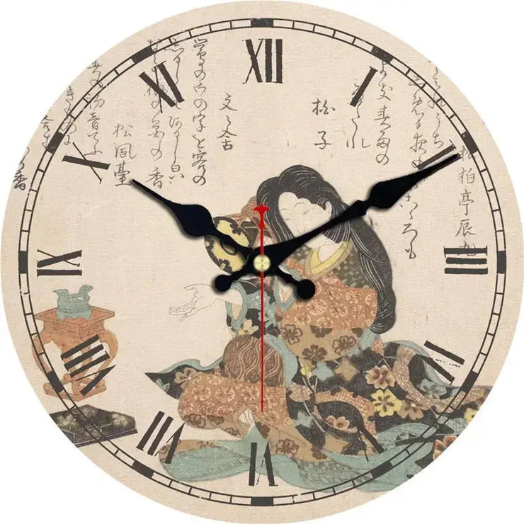 Horloge Vintage Japonaise Traditionnelle Horloges Déco Murale Express