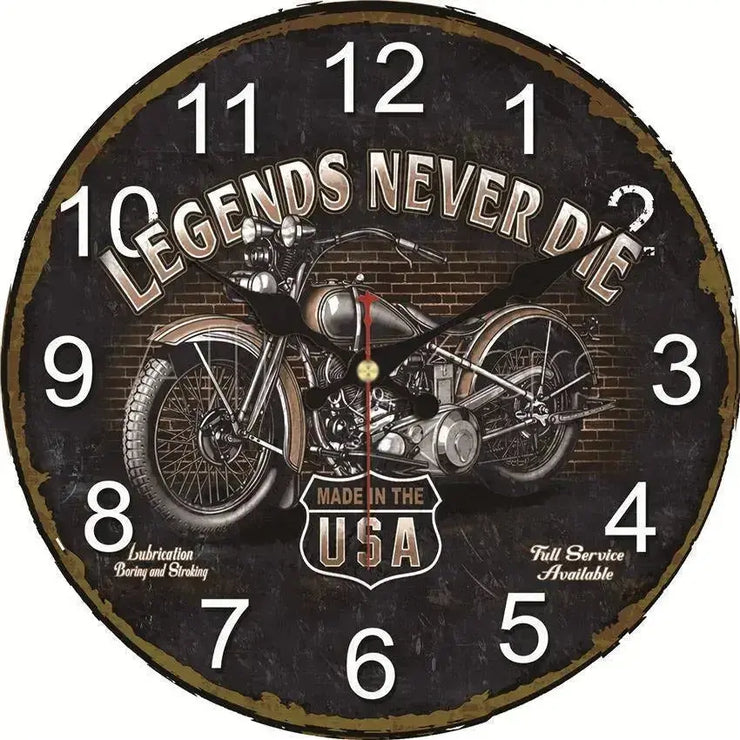 Horloge Vintage Moto Passion Horloges Déco Murale Express