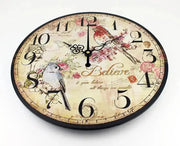 Horloge Vintage Oiseaux et Roses Horloges Déco Murale Express
