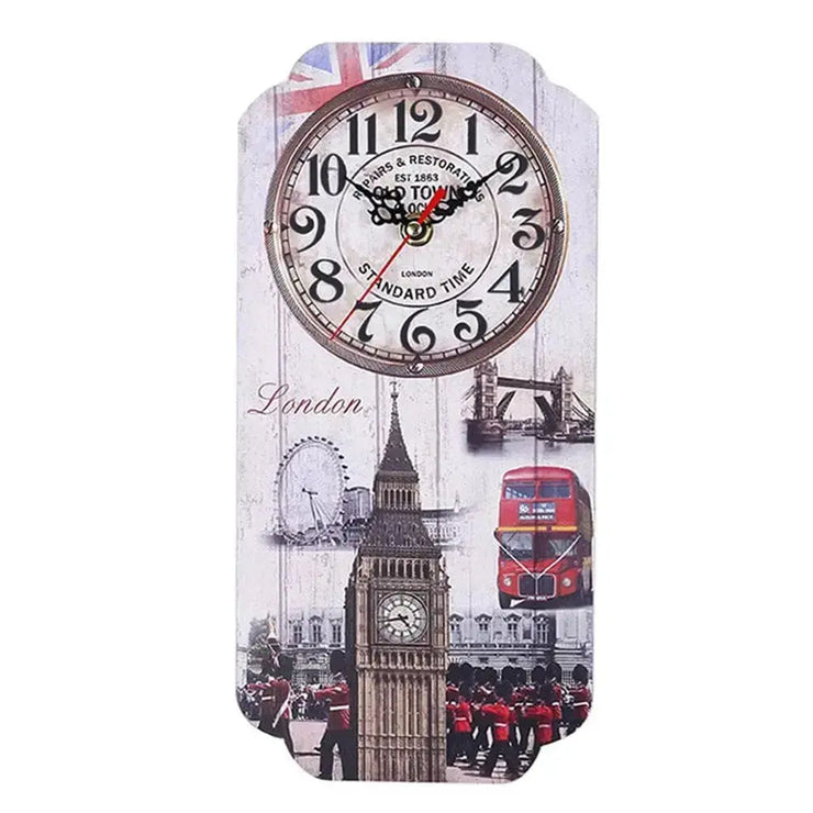 Horloge Vintage Rectangulaire Londres Horloges Déco Murale Express
