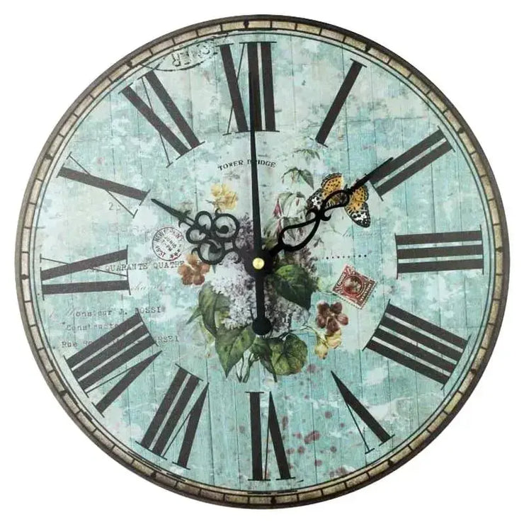 Horloge Murale vintage Turquoise