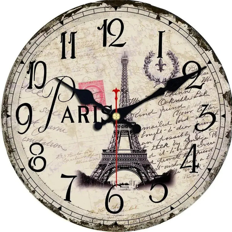 Horloge Vintage Ville Parisienne Horloges Déco Murale Express