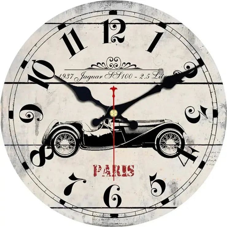 Horloge Vintage Voiture Rétro Horloges Déco Murale Express