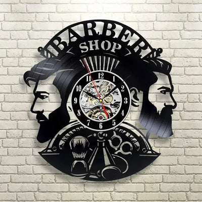 Horloge Vinyle Barber Shop Horloges Déco Murale Express