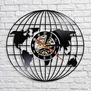 Horloge Vinyle Carte du Monde Design Horloges Déco Murale Express