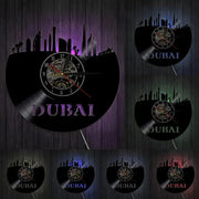 Horloge Vinyle Dubaï LED Horloges Déco Murale Express