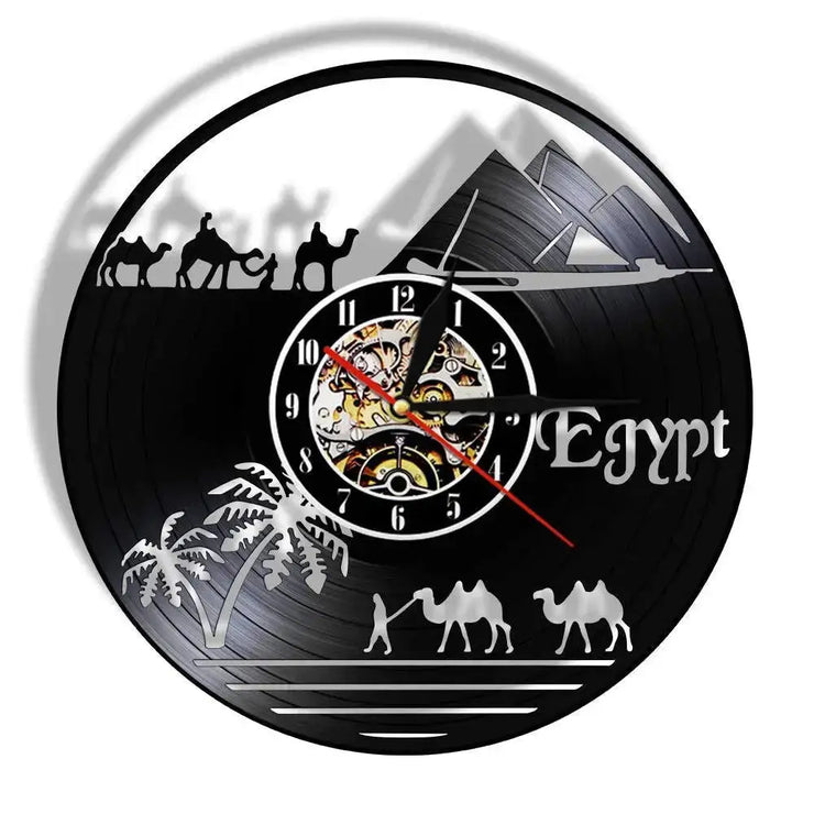 Horloge Vinyle Égypte Horloges Déco Murale Express