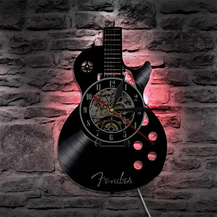 Horloge Vinyle Guitare LED Horloges Déco Murale Express