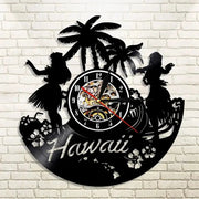 Horloge Vinyle Hawaii LED Horloges Déco Murale Express