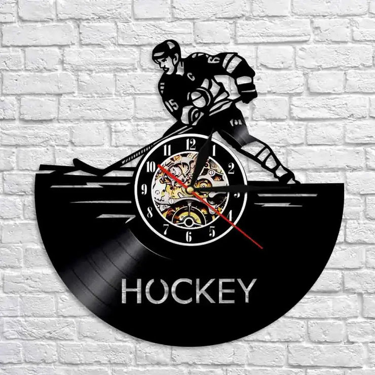 Horloge Vinyle Hockey Horloges Déco Murale Express
