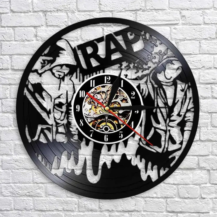 Horloge Vinyle Rap Horloges Déco Murale Express