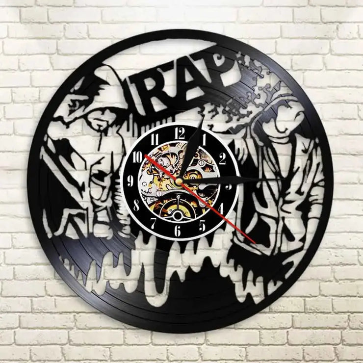 Horloge Vinyle Rap LED Horloges Déco Murale Express
