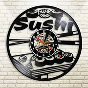Horloge Vinyle Sushi LED Horloges Déco Murale Express