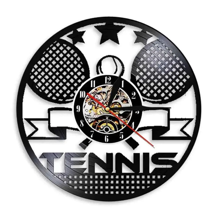 Horloge Vinyle Tennis Horloges Déco Murale Express