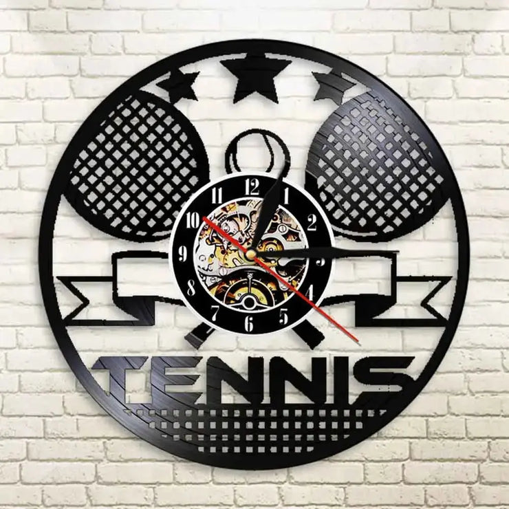 Horloge Vinyle Tennis LED Horloges Déco Murale Express