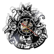 Horloge Tête de Mort Fleurie Horloges Déco Murale Express