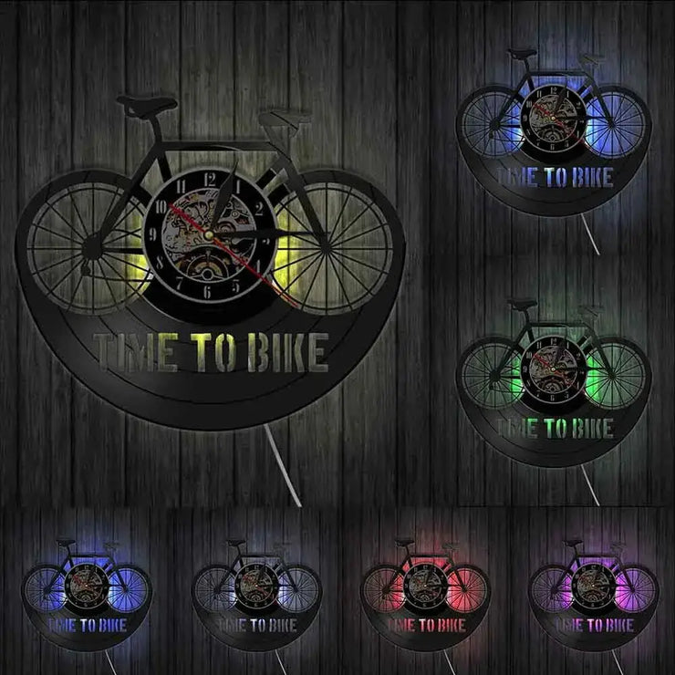 Horloge Vinyle Vélo LED Horloges Déco Murale Express