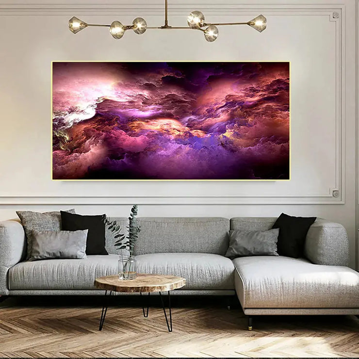 Tableau abstrait - Harmonie violette Tableaux, T-abstrait Déco Murale Express